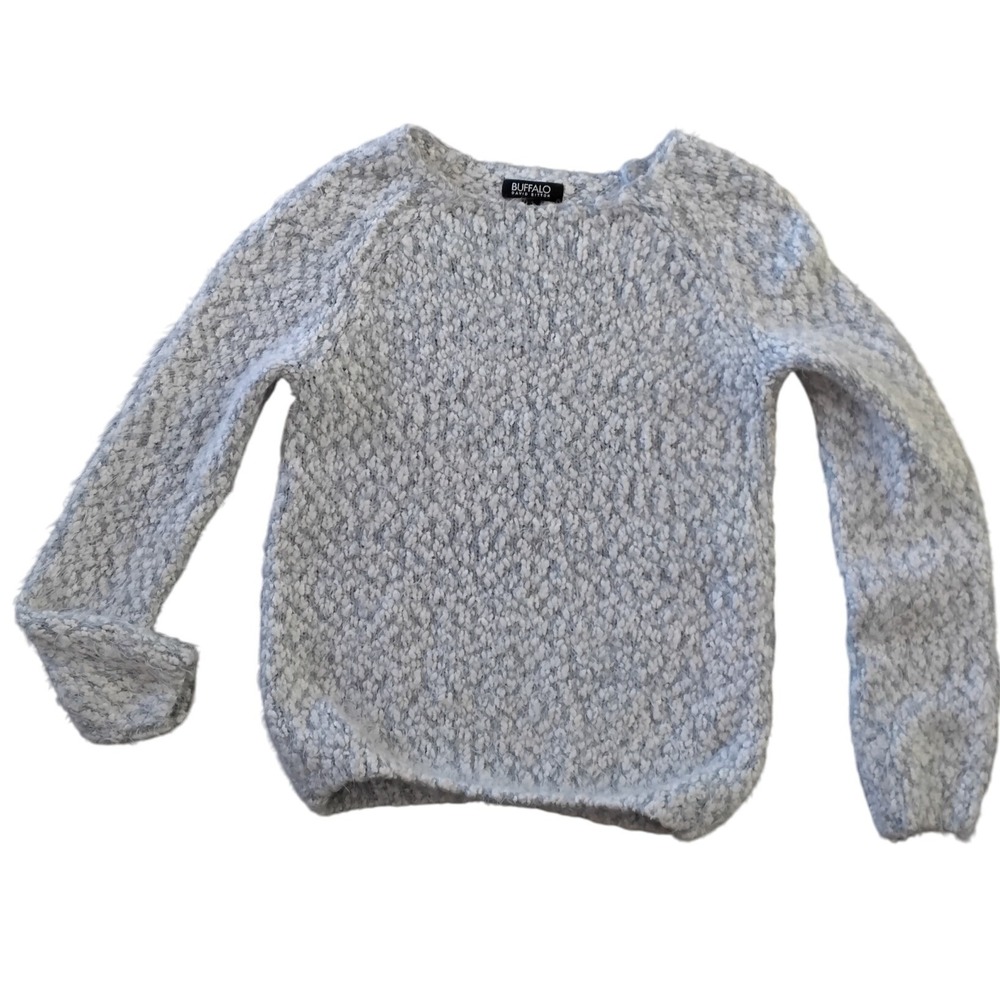 Buffalo‎ David Bitton Women's Grey Textured Knit Sweater Long Sleeve Size S